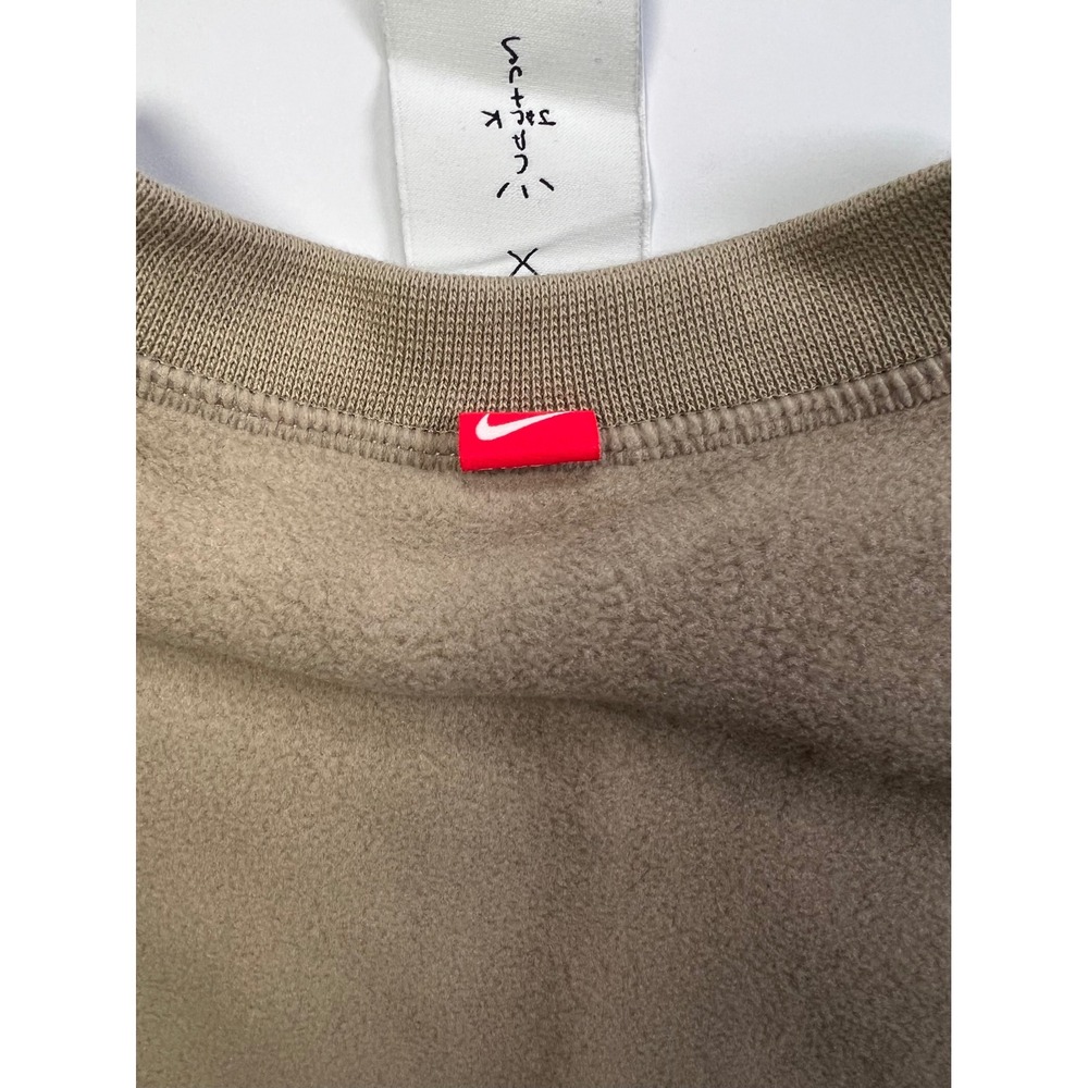 Nike Cactus Jack Sweatshirt Women Medium Tan Brown Travis Scott Fleece Cropped - Picture 7 of 7